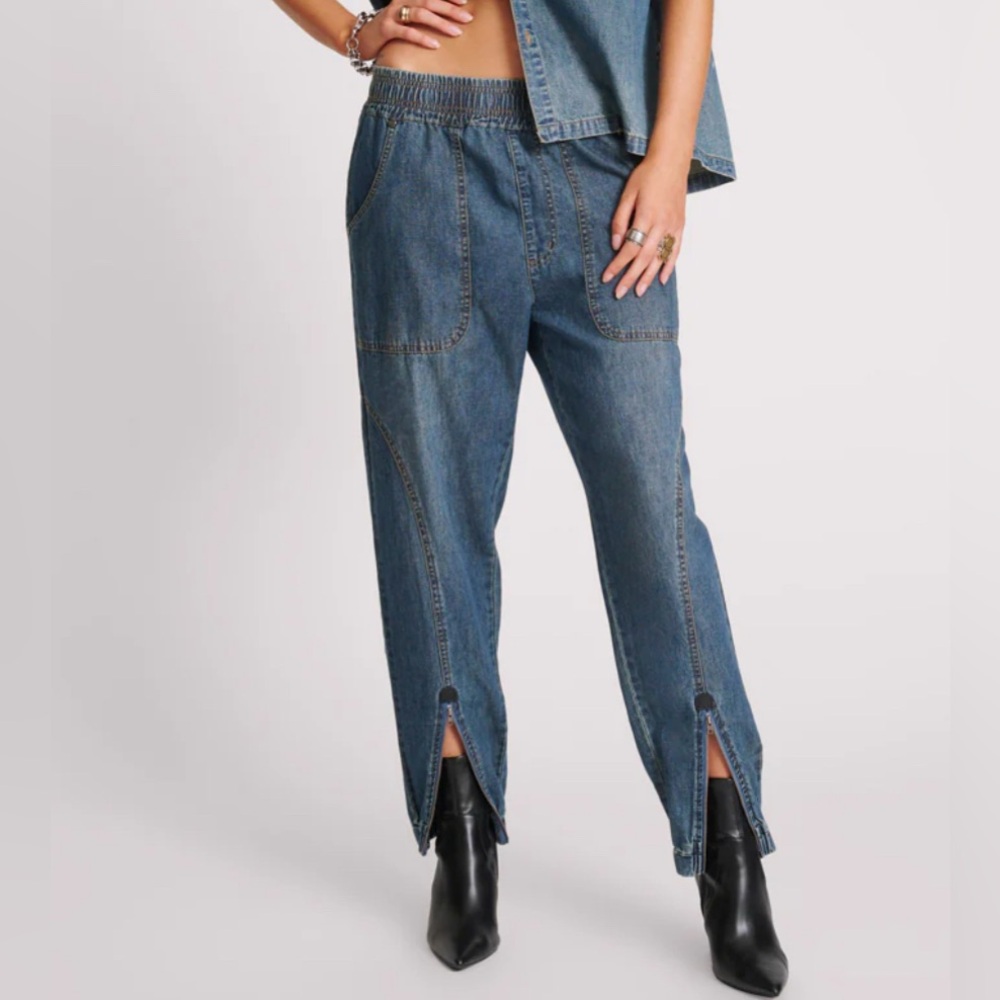 One Teaspoon Denim Flight Pants - Used Blue (Size Large)